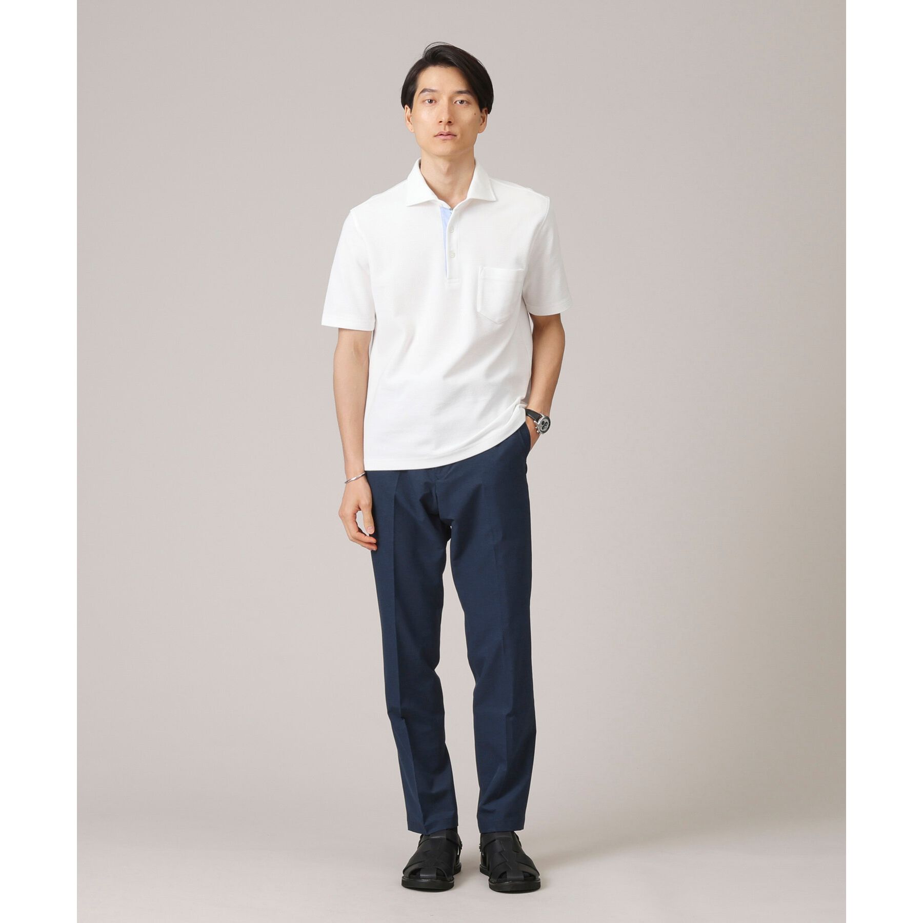 TAKEO KIKUCHI「【抗菌防臭／9色5サイズ展開】ハニカムメランジ ポロシャツ」|ポロシャツ|