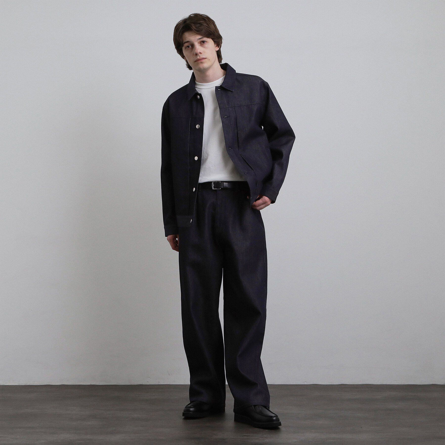 tk.TAKEO KIKUCHI「【色褪せしにくいデニム/セットアップ対応可】Comfy Fadeless Denim Seriesデ」|ブルゾン・スタジャン|