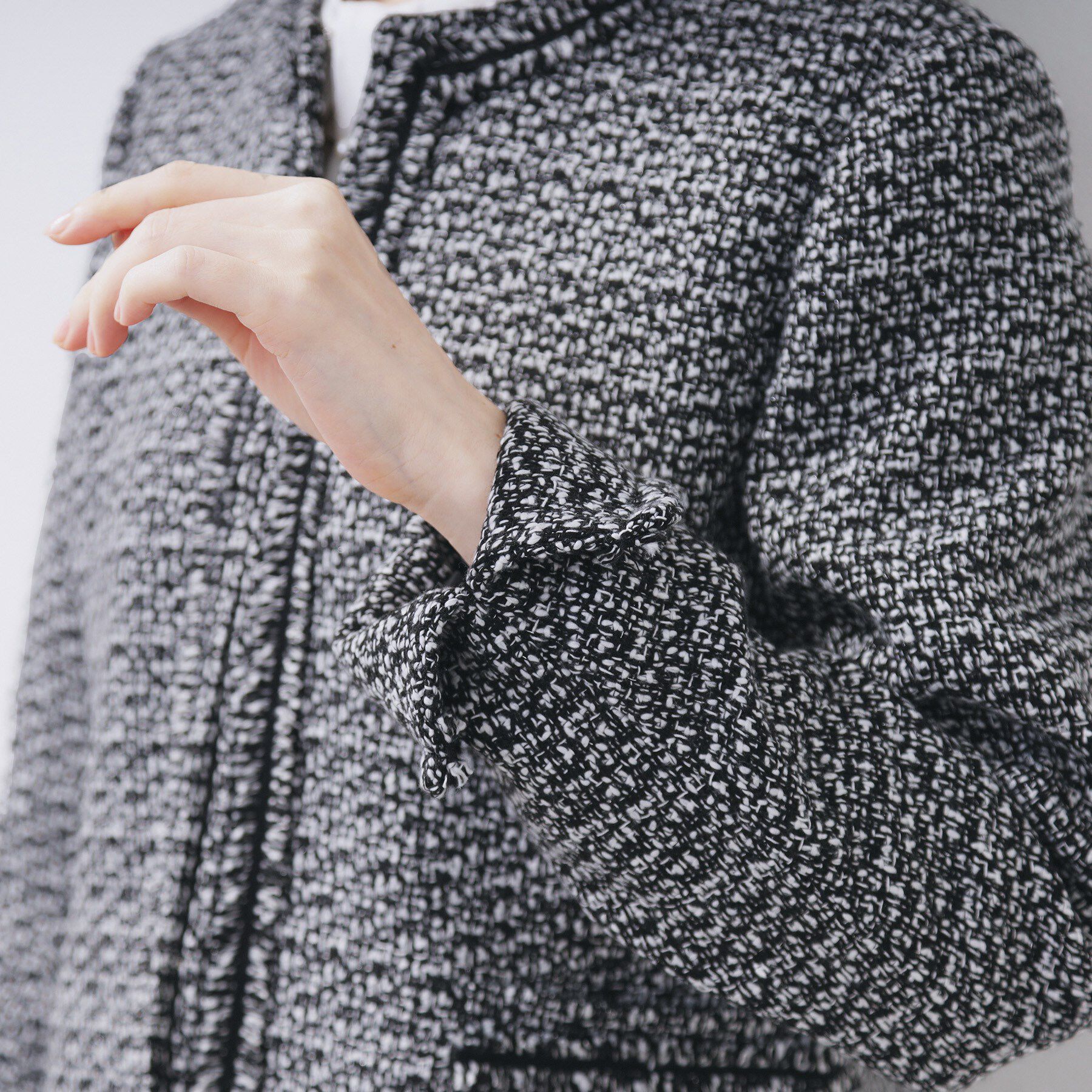 index「《通勤／セットアップ対応》ノーカラーツイードジャケット【洗濯機OK】」|ノーカラージャケット|