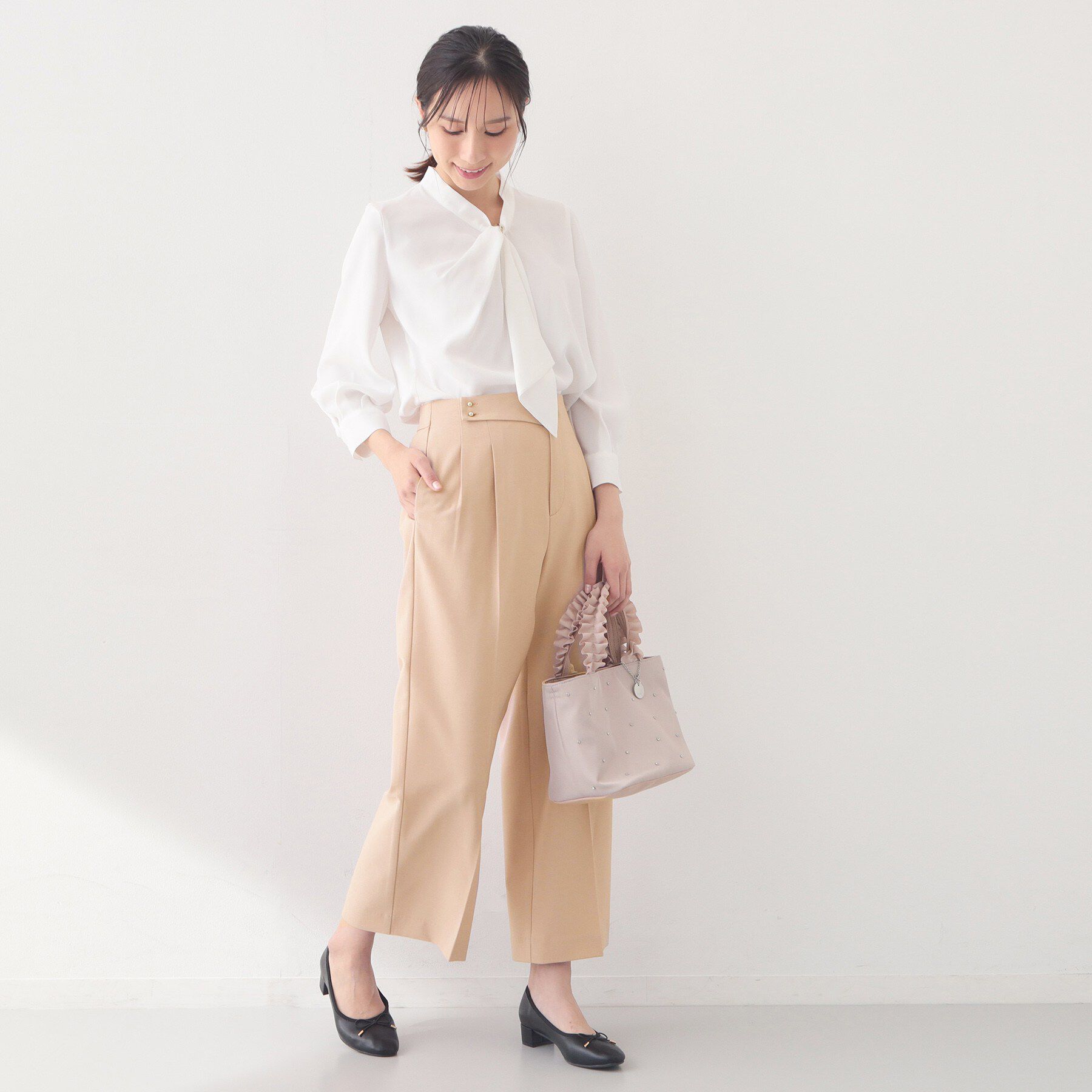 index「ストレッチ2タックワイドパンツ／セットアップ対応可【洗濯機OK／接触冷感／吸水速乾／防シワ】」|その他|