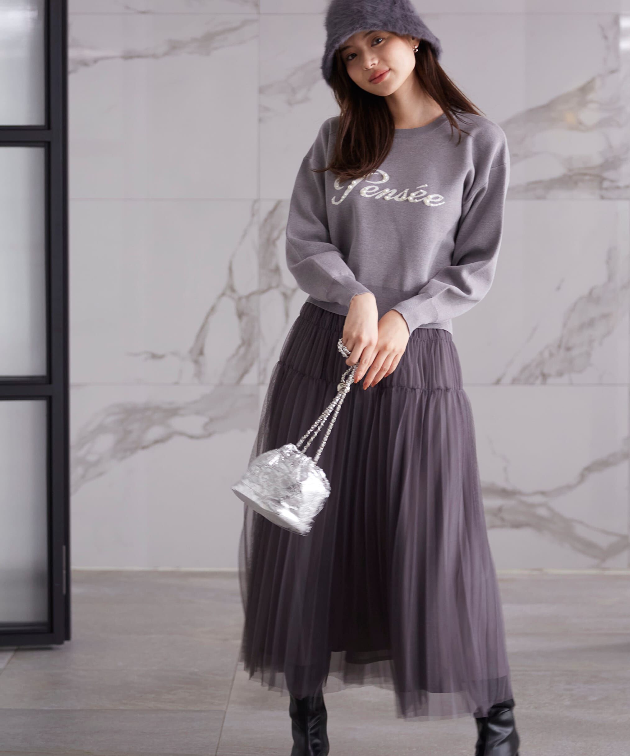 PROPORTION BODY DRESSING「パールロゴニット　WEB限定カラー：ブラウン　24AW」|ニット・セーター|