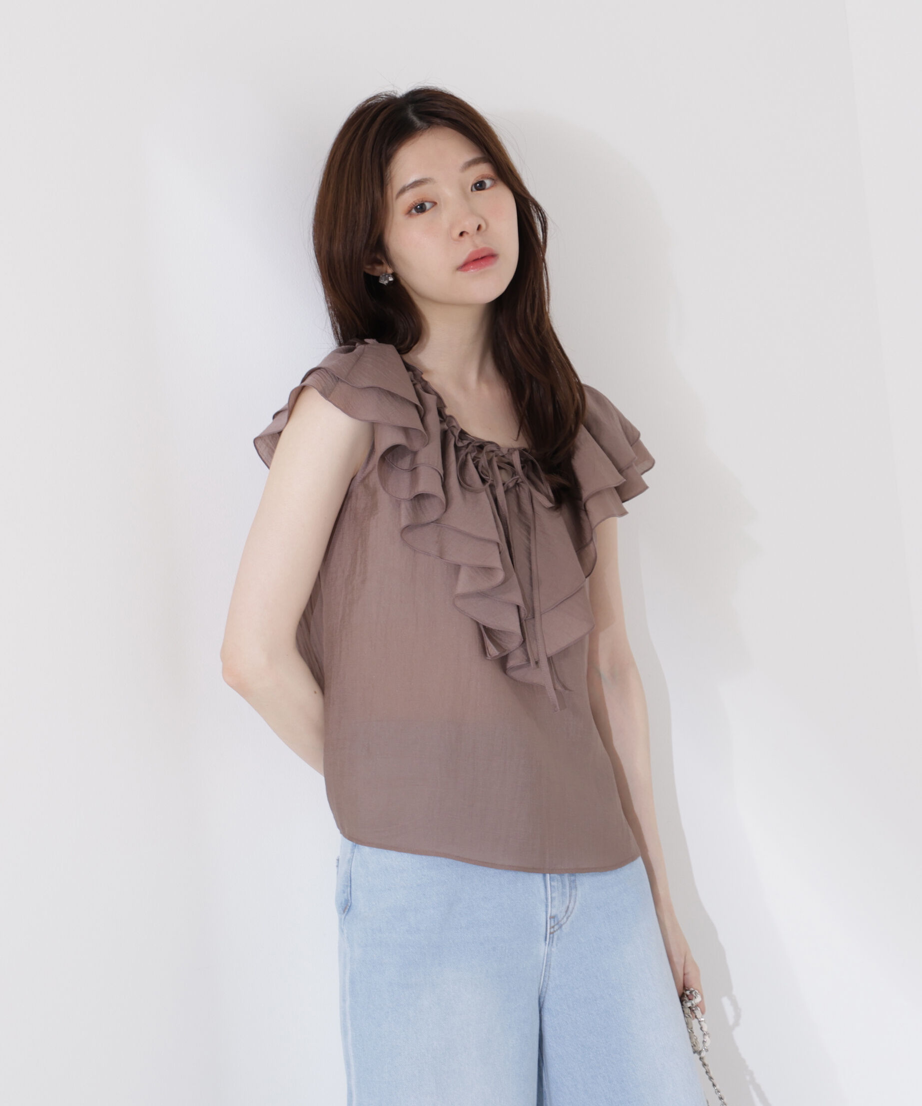 PROPORTION BODY DRESSING「フロントリボンシアーブラウス」|シャツ・ブラウス|