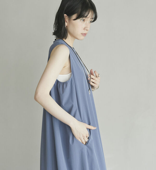 Doux archives「ＵＶ・接触冷感ウォッシャブルドロストノースリワンピース」|ワンピース|