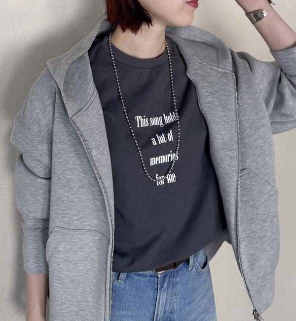 Doux archives「レターロゴロンＴｅｅ」|Tシャツ・カットソー|CHARCOAL GRAY