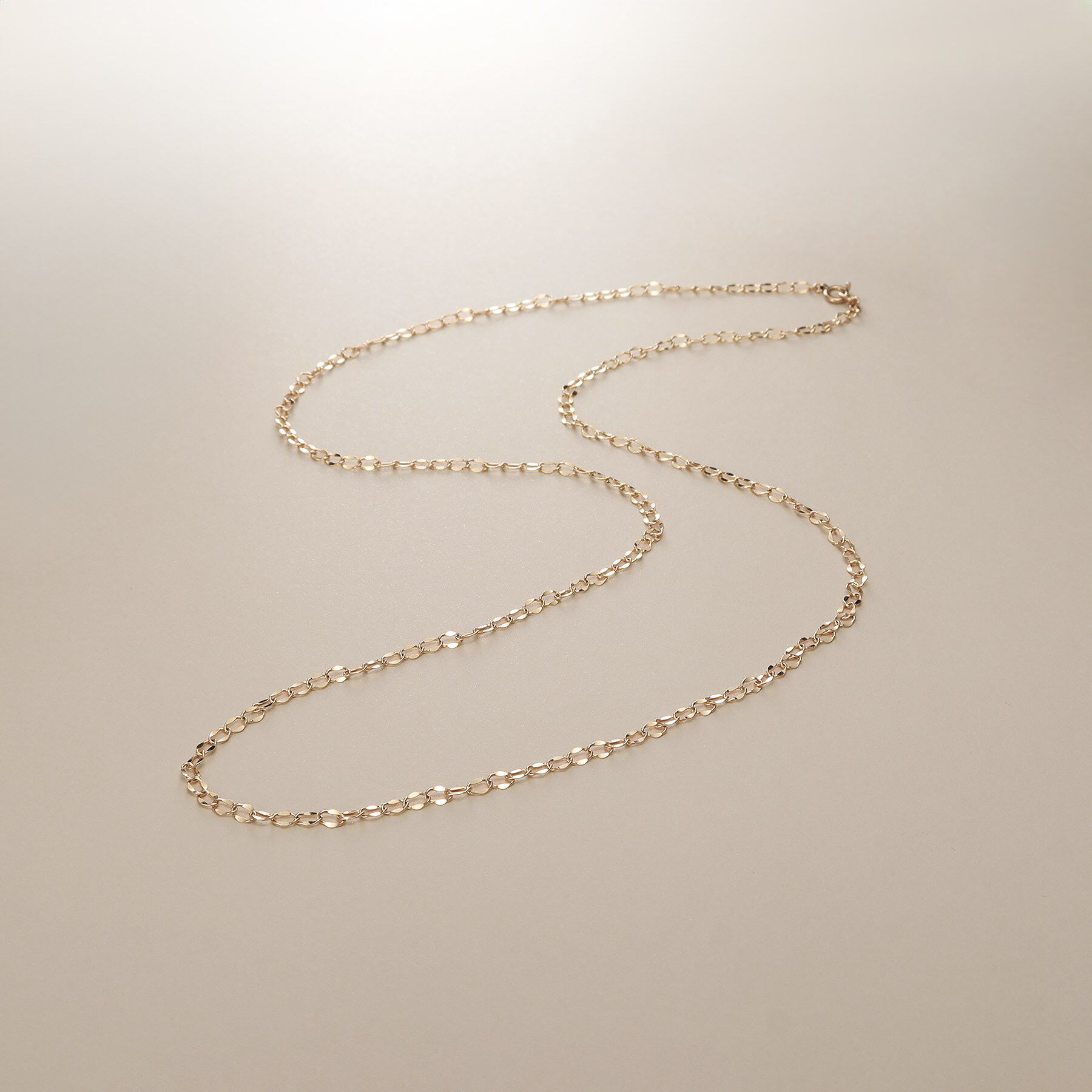 COCOSHNIK「K10シースルーフラット ネックレス（60cm）」|ネックレス|