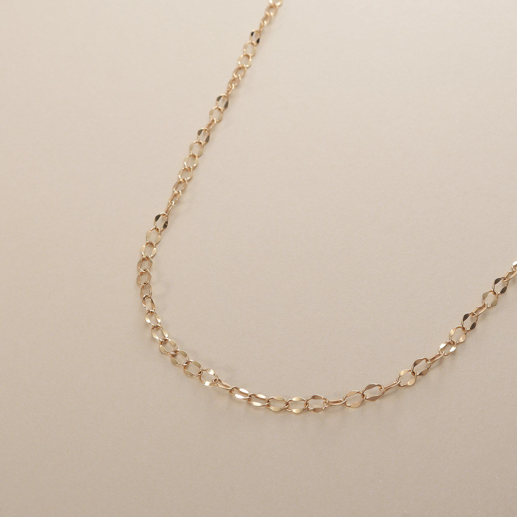 COCOSHNIK「K10シースルーフラット ネックレス（60cm）」|ネックレス|