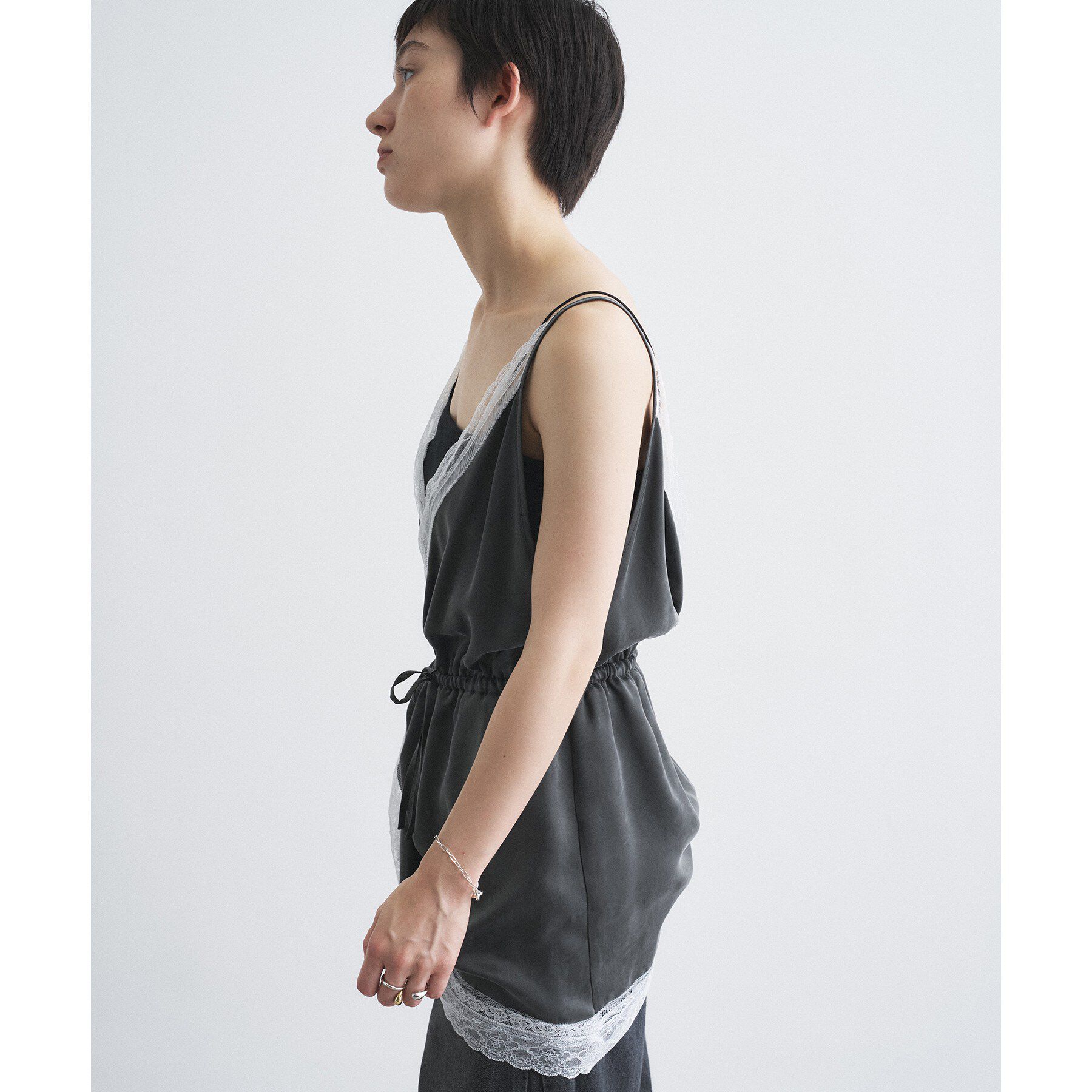 CODE A「lace trim slip dress」|キャミソール|