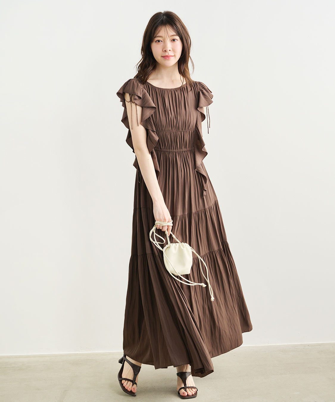 COCO DEAL「ラッフルサテンワンピース」|ワンピース|