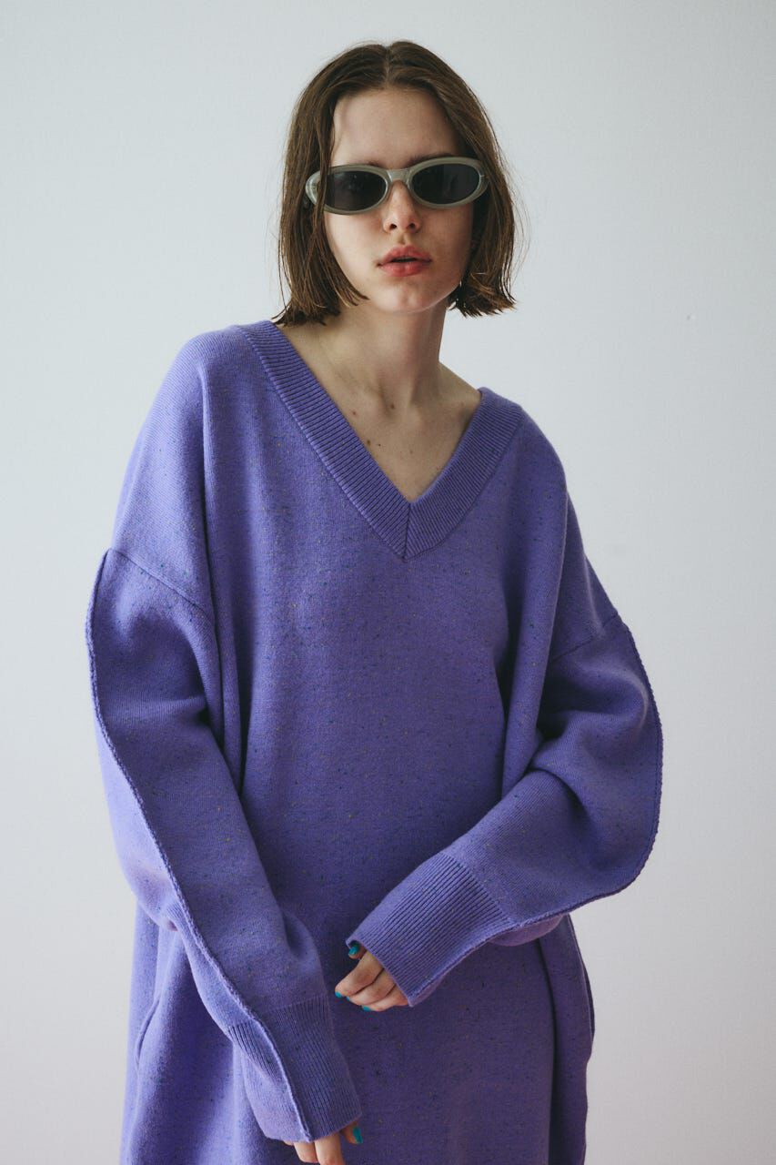 HeRIN.CYE「V neck knit one piece」|ワンピース|