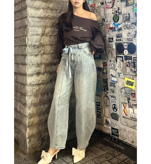 CALNAMUR「ローズモチーフルフパデニムパンツ」|その他|