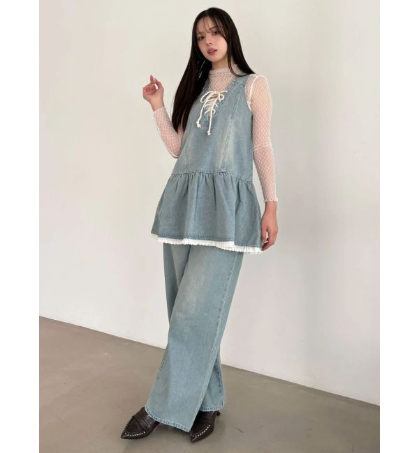 CALNAMUR「ウエストフリンジデニムパンツ」|その他|