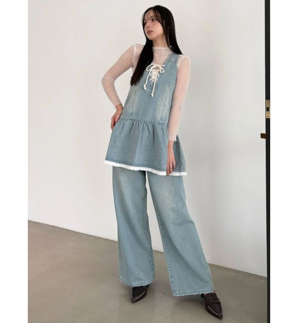 CALNAMUR「ウエストフリンジデニムパンツ」|その他|