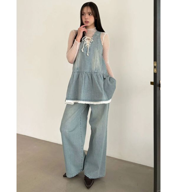 CALNAMUR「ウエストフリンジデニムパンツ」|その他|