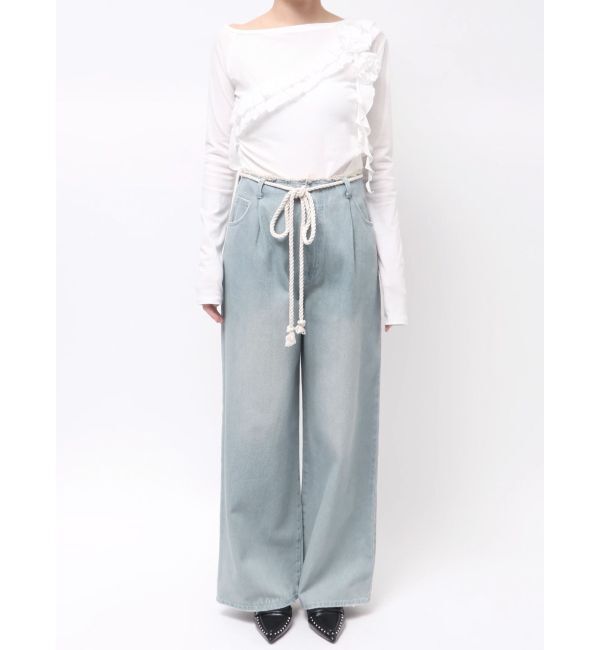 CALNAMUR「ウエストフリンジデニムパンツ」|その他|