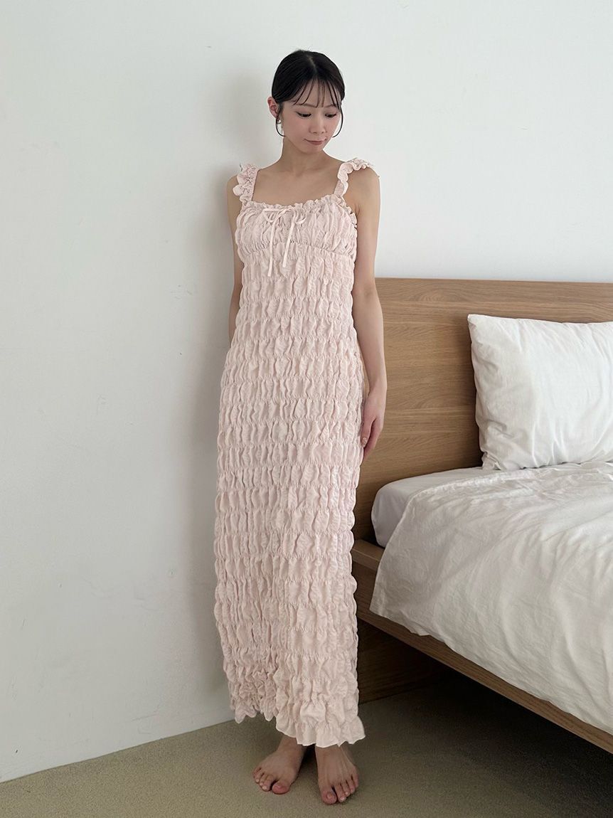 SNIDEL HOME「シャーリングタンクワンピース」|ルームウェア|