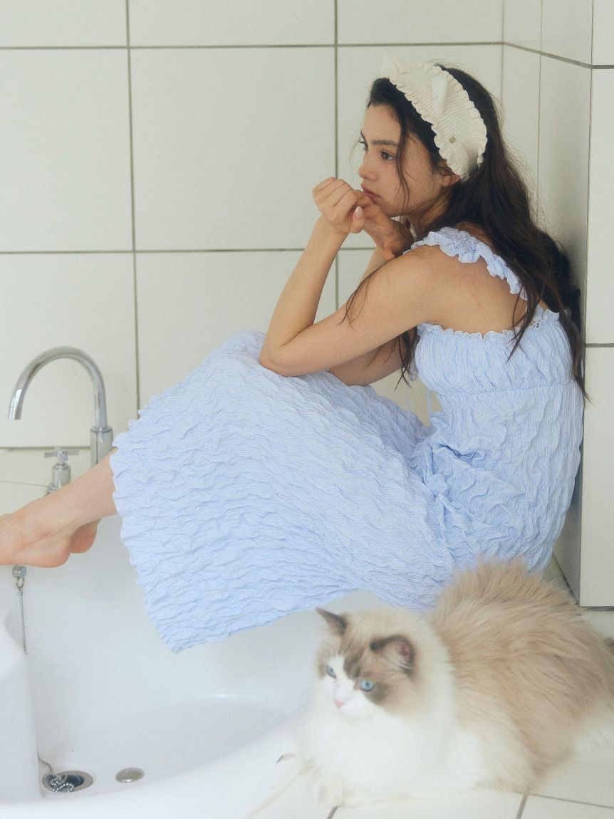 SNIDEL HOME「シャーリングタンクワンピース」|ルームウェア|