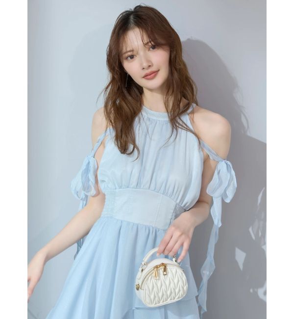dazzlin「アシメフリルリボンシフォンワンピース」|ワンピース|