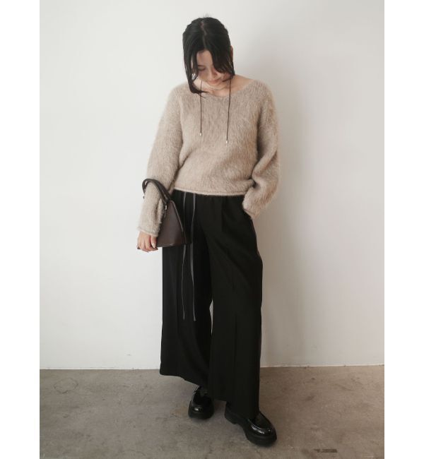 LAGUNAMOON「アルパカシャギーVネックニットプルオーバー」|ニット・セーター|