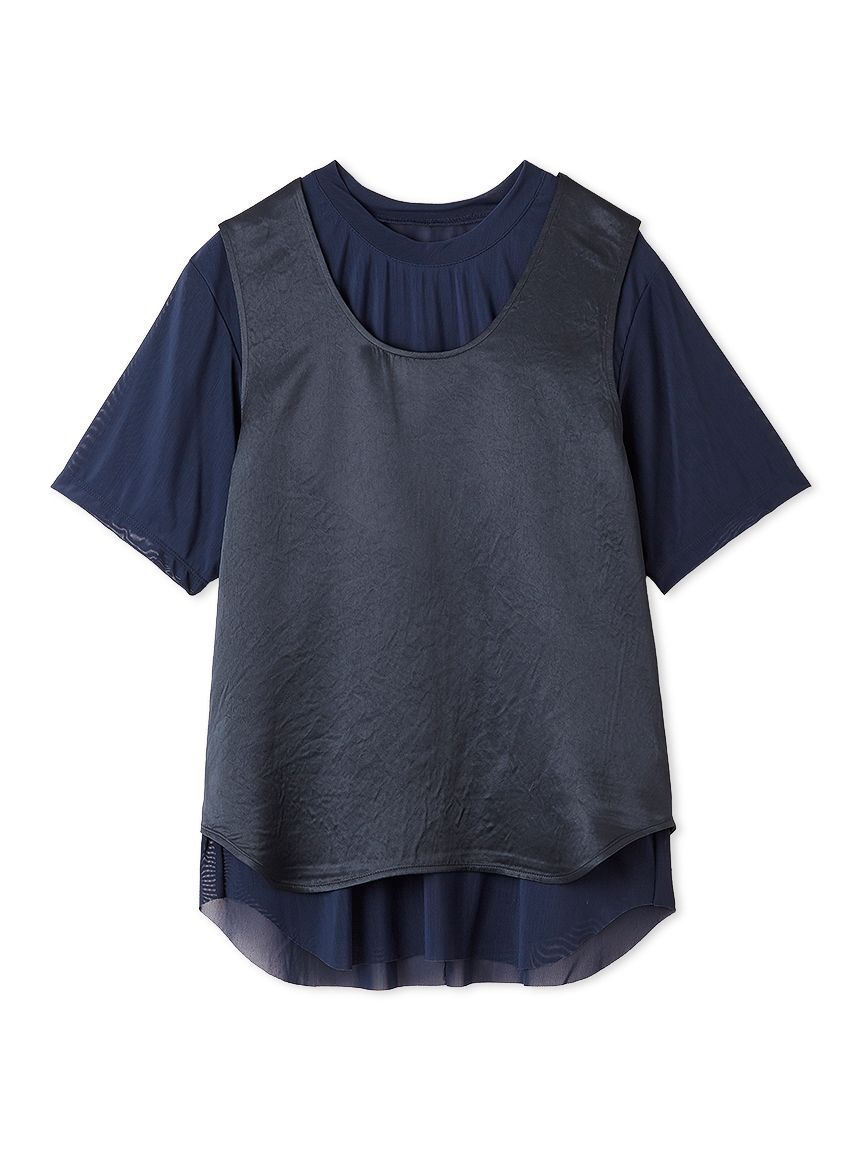 Mila Owen「シアーレイヤードサテントップス」|Tシャツ・カットソー|NVY