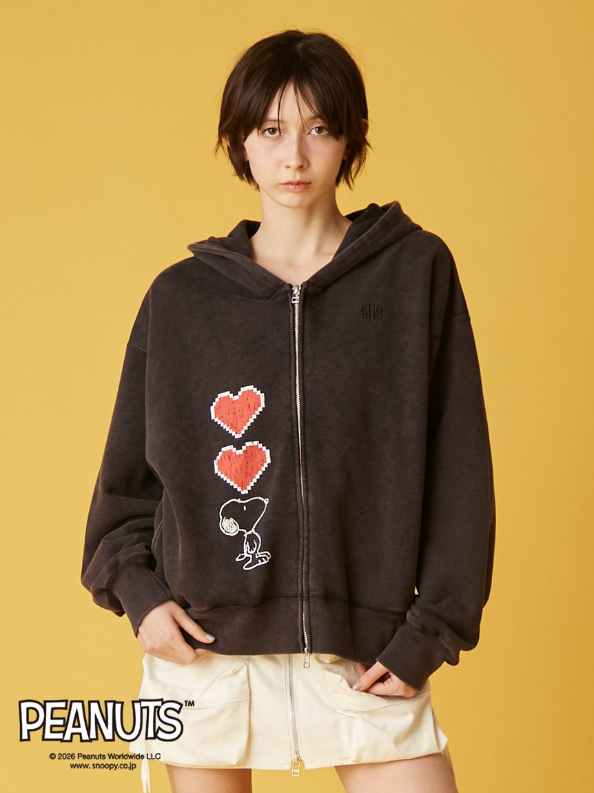 FURFUR「スヌーピーコラボルーズシルエットパーカー」|パーカー|