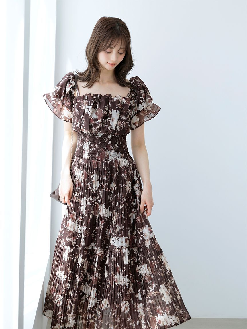 SNIDEL「Sustainableオフショルギャザーワンピース」|ワンピース|