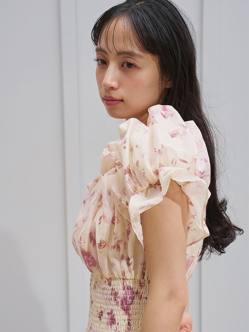 SNIDEL「Sustainableオフショルギャザーワンピース」|ワンピース|
