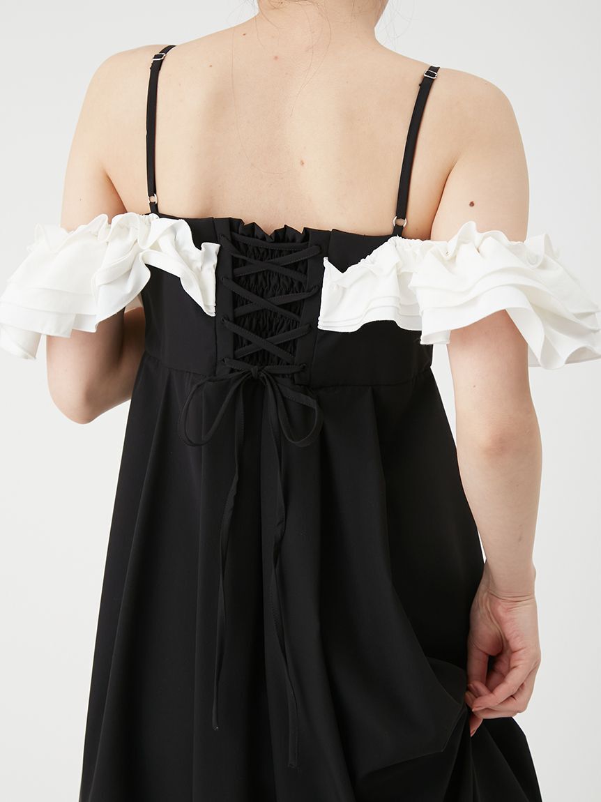 LILY BROWN「【UVカット】フリルボリュームワンピース」|ワンピース|