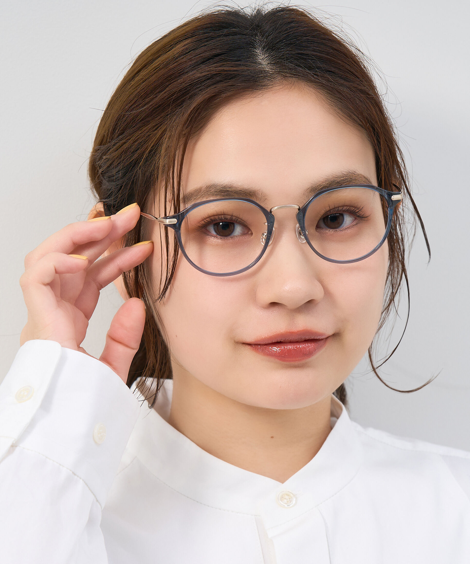  「ボストン型 軽量 メガネ｜ 軽量素材&times;チタン 大人可愛いメガネフレーム レンズ交換券付き」|メガネ|