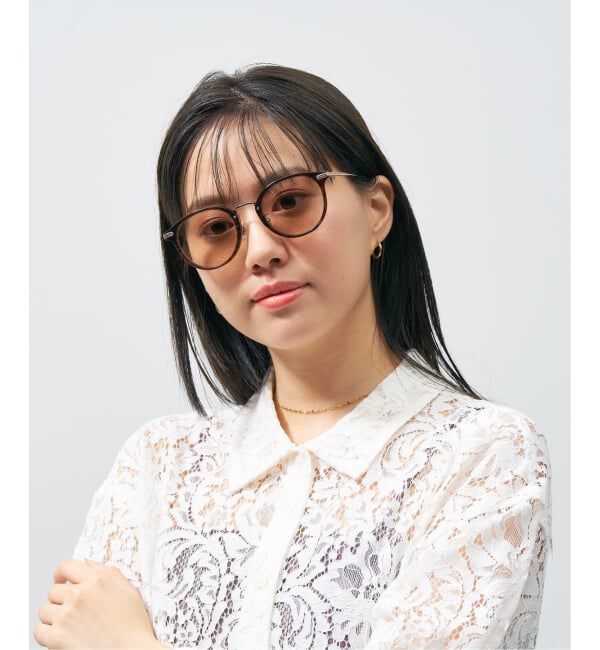  「ボストン型 調光サングラス｜UNITED ARROWS ﾚﾝｽﾞの色が変わる UVカット 紫外線対策 ユナイテッドアローズ」|サングラス|薄ブラウン1