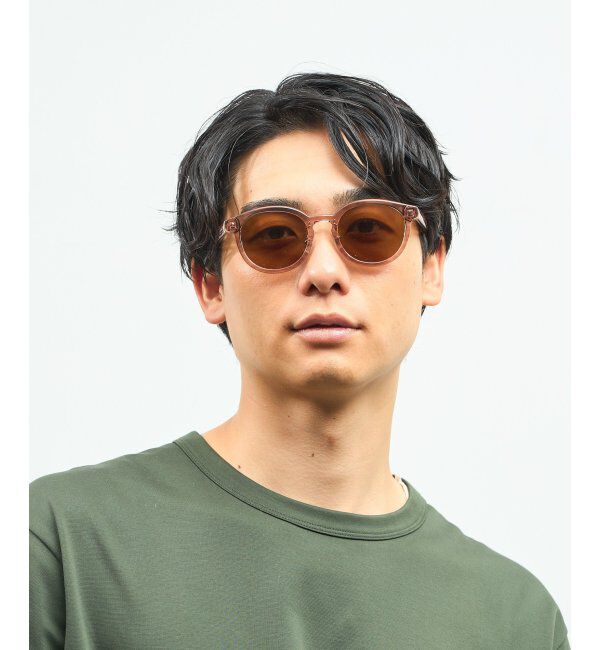 「Zoff｜UNITED ARROWS ボストン型｜サングラス ユナイテッドアローズ｜カラーレンズ｜黒縁 ｜UVカット」|サングラス|