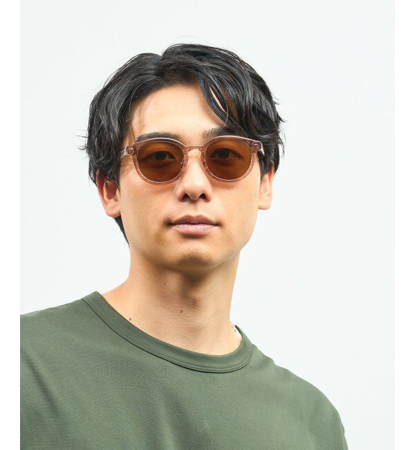 「Zoff｜UNITED ARROWS ボストン型｜サングラス ユナイテッドアローズ｜カラーレンズ｜黒縁 ｜UVカット」|サングラス|