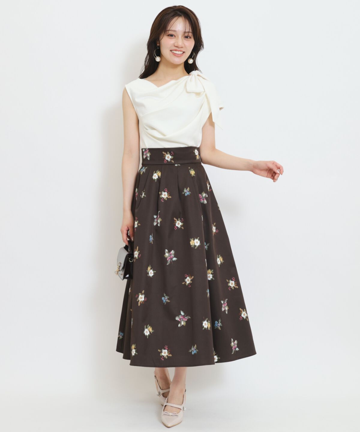 WILLSELECTION「リボンショルダードレープカットトップス」|Tシャツ・カットソー|