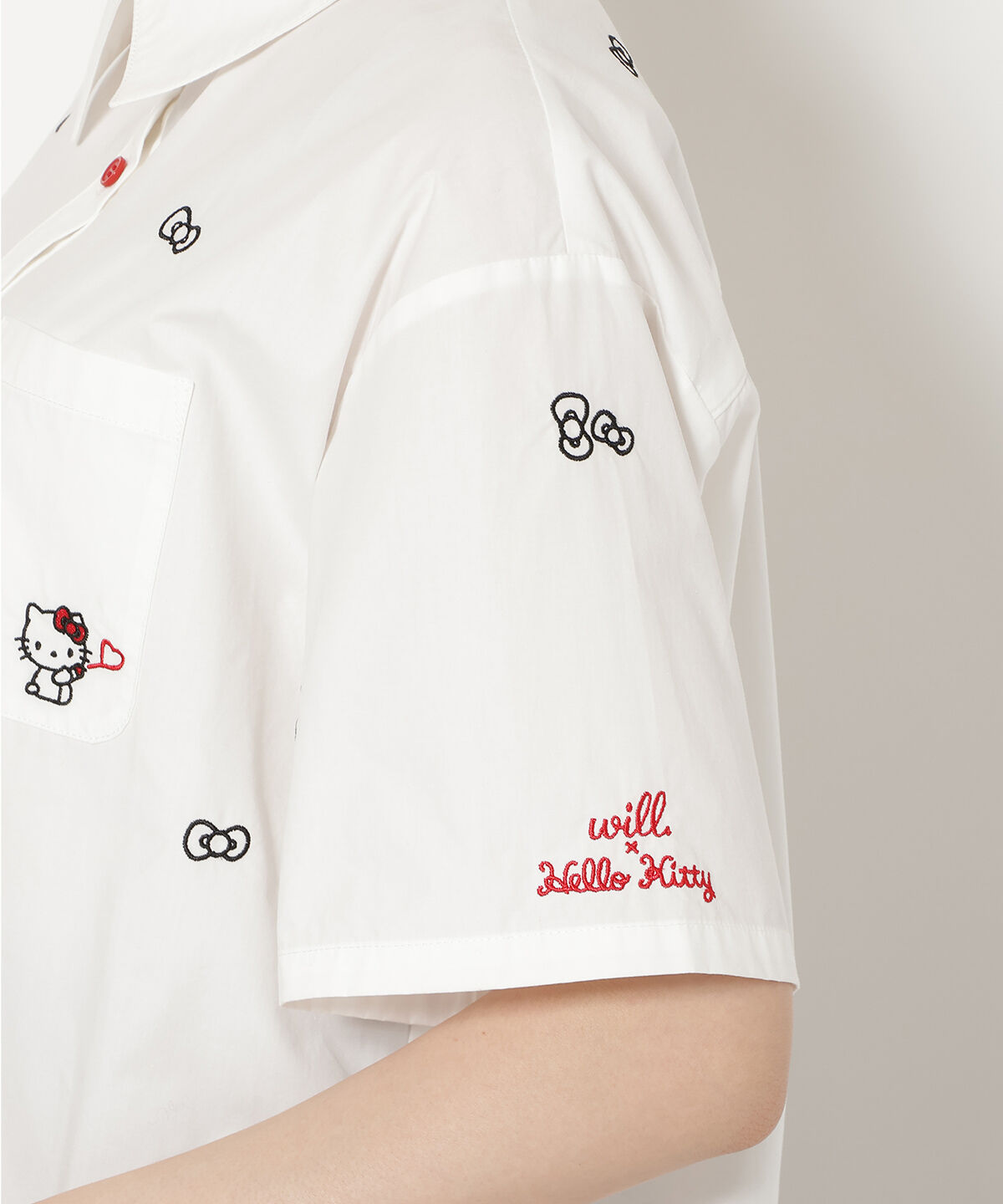 WILLSELECTION「WILLSELECTION&times;HELLO KITTY 刺繍クロップドシャツ」|シャツ・ブラウス|