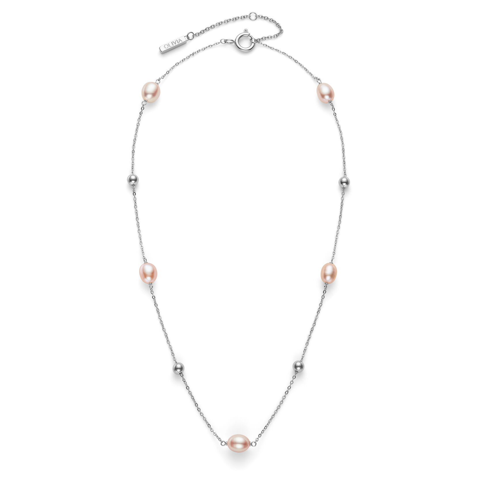 OLIVIA BURTON 「〈OLIVIA BURTON(ｵﾘﾋﾞｱﾊﾞｰﾄﾝ)〉ﾄﾚﾝﾄﾞ ﾊﾞｲｻﾞｼｰ ﾊﾟｰﾙ ﾋﾞｰｽﾞ ｼﾙﾊﾞｰﾈｯｸﾚｽ 」|ネックレス|