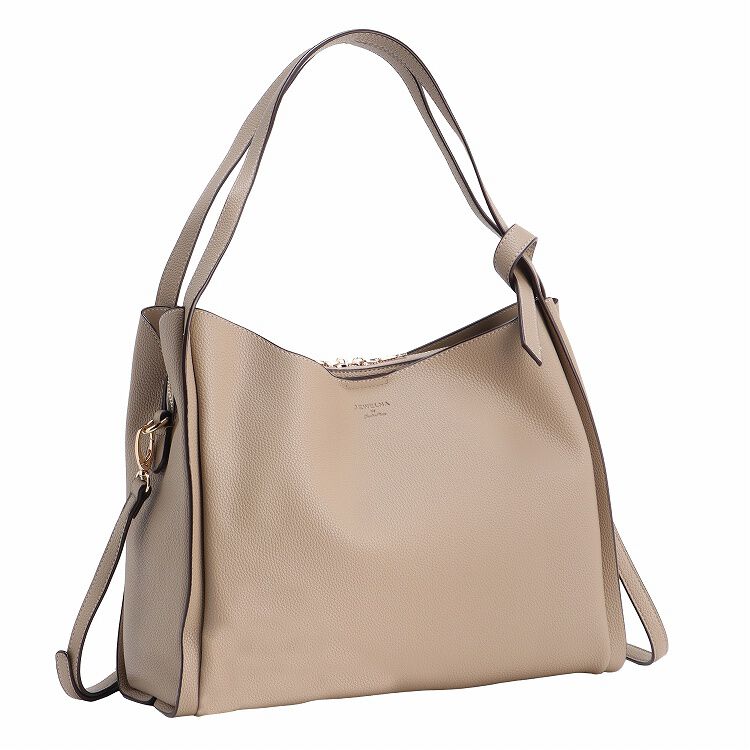 Jewelna Rose「JEWELNA by Jewelna Rose アオリトートバッグ ショルダーベルト付き A4 16285 ジュエルナローズ」|トートバッグ|ベージュ