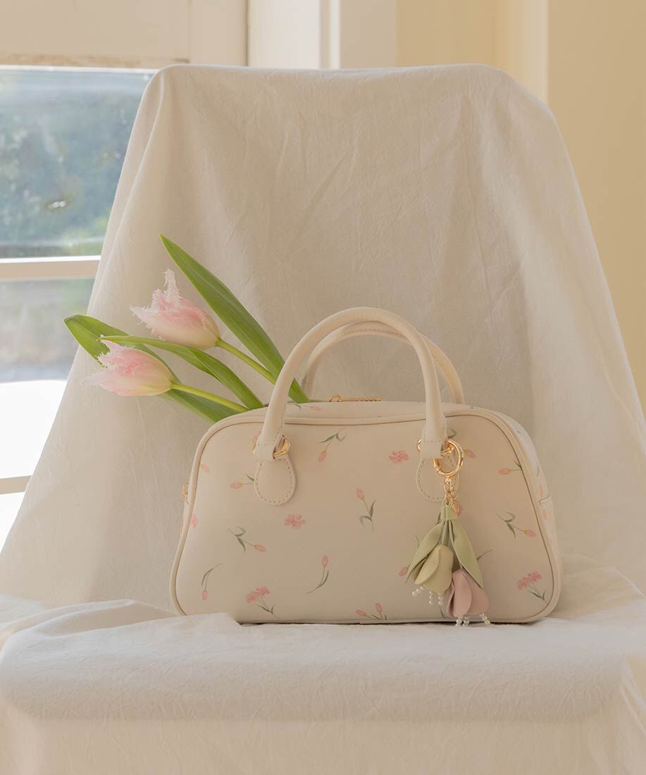  「【Tulip Collection】2WAY チューリップ柄ハンドバッグ」|ハンドバッグ|