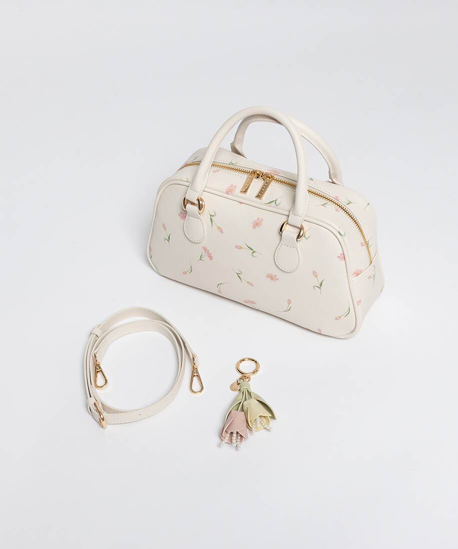  「【Tulip Collection】2WAY チューリップ柄ハンドバッグ」|ハンドバッグ|