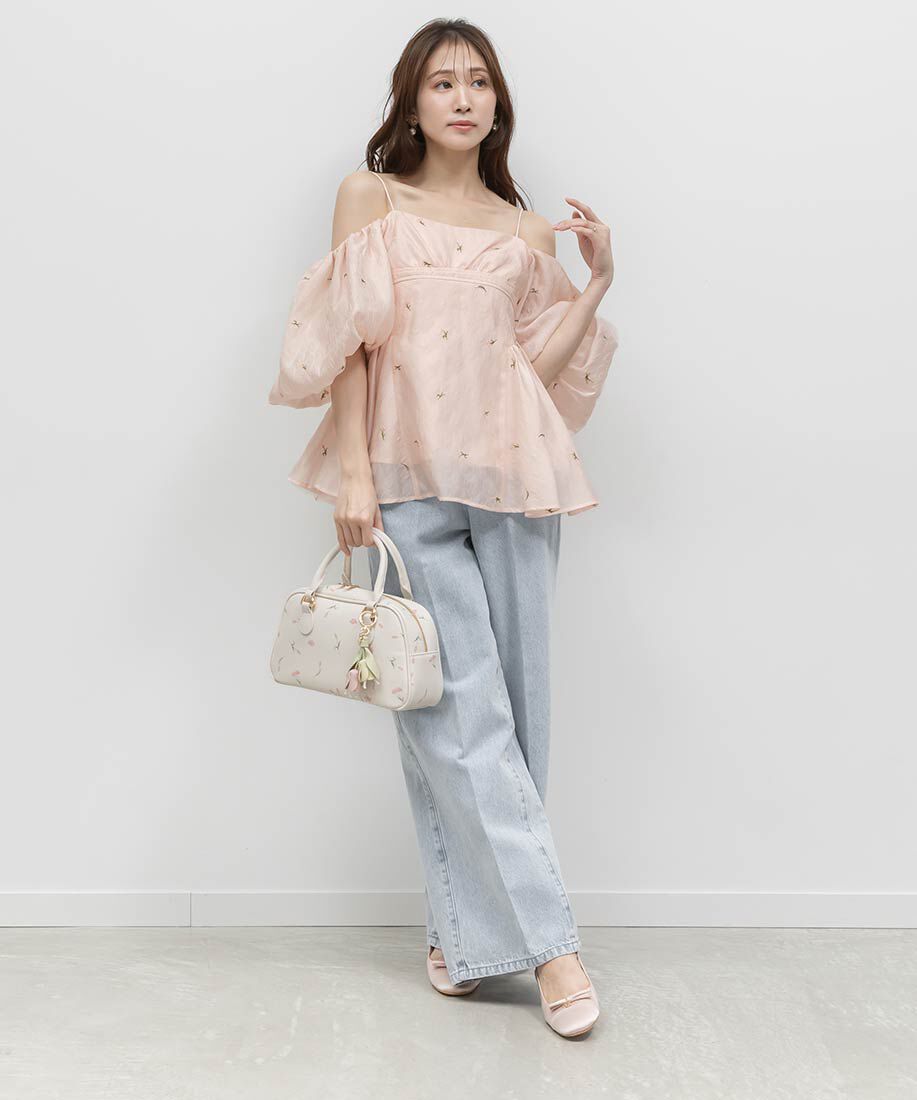  「【Tulip Collection】2WAY チューリップ柄ハンドバッグ」|ハンドバッグ|
