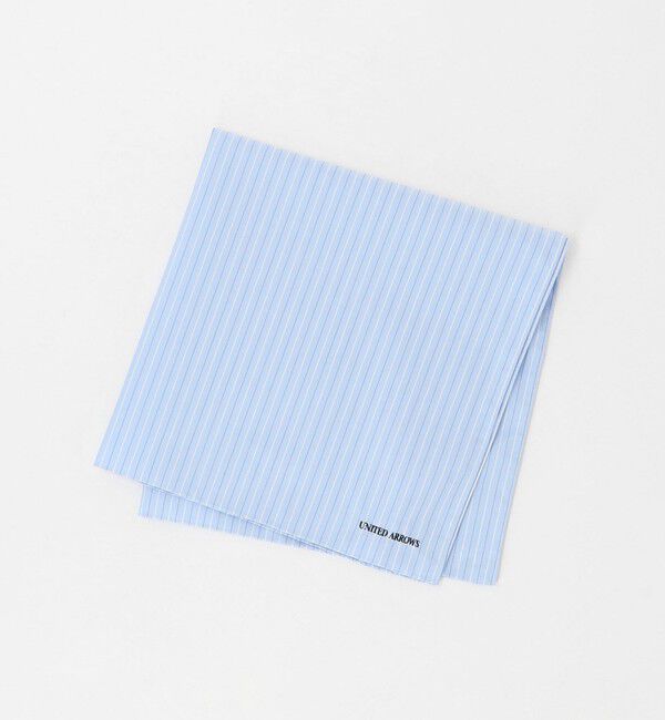 UNITED ARROWS「コットン ストライプ ハンカチ」|ハンカチ|LT.BLUE