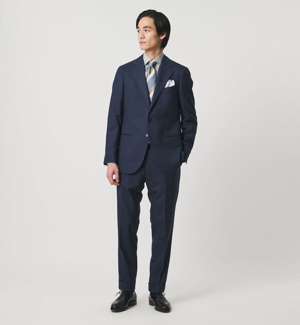 UNITED ARROWS「THOMAS MASON/トーマスメイソン ブラック ストライプ セミワイドカラー シャツ」|シャツ・ブラウス|