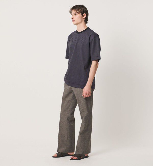 UNITED ARROWS「ポンチボーダー Tシャツ デオドラント 抗菌防臭 接触冷感」|Tシャツ・カットソー|