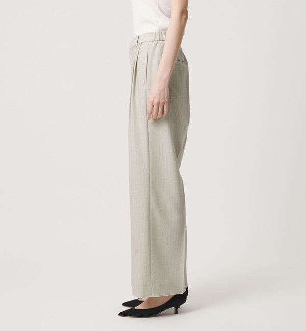 UNITED ARROWS「Spiree ストライプ ワイドパンツ ‐ウォッシャブル‐」|スラックス|