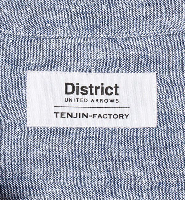 UNITED ARROWS「＜District＞リネン オックスフォード ２ポケット レギュラーカラーシャツ」|カーディガン|