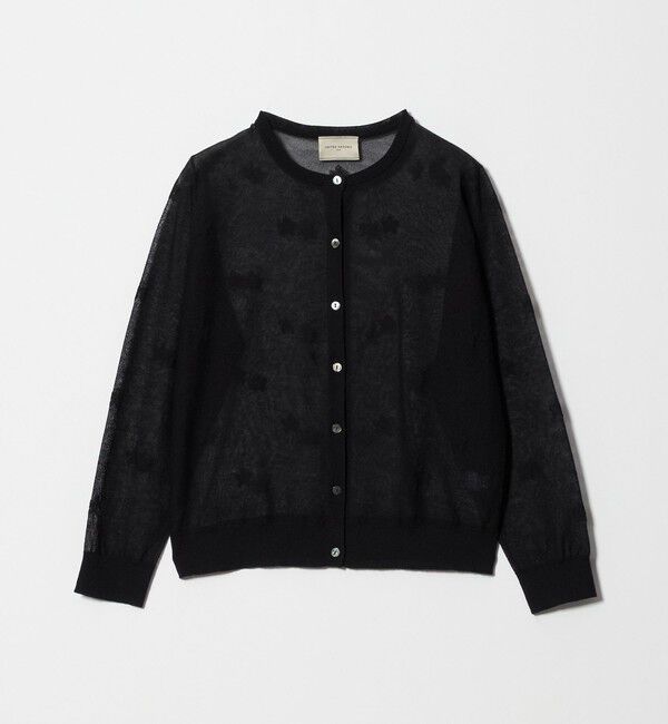 UNITED ARROWS「シアー フラワー カーディガン ‐ウォッシャブル‐」|カーディガン|