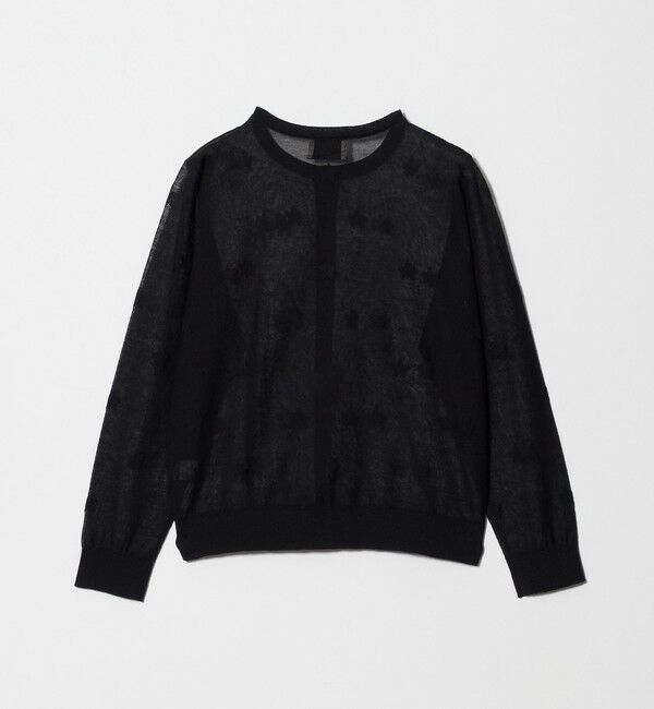 UNITED ARROWS「シアー フラワー カーディガン ‐ウォッシャブル‐」|カーディガン|