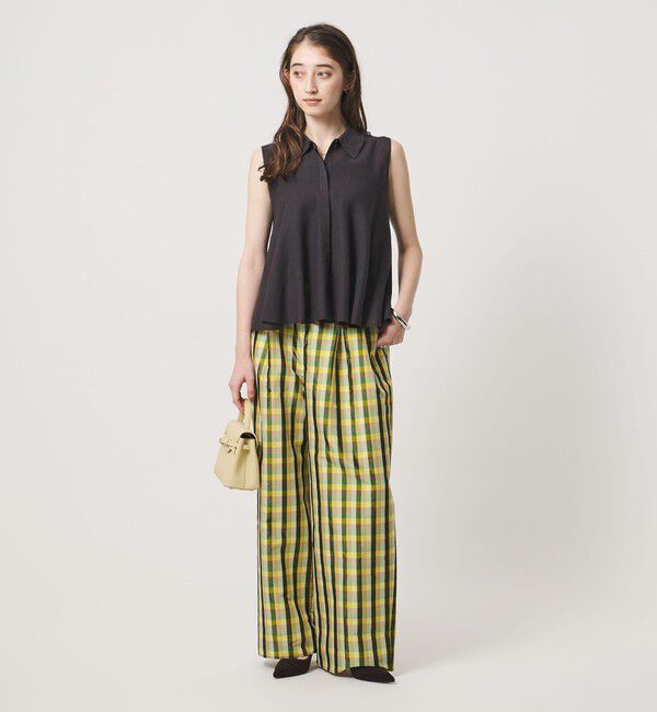 UNITED ARROWS「カラー ギンガムチェック パンツ ‐ウォッシャブル‐」|チノ|