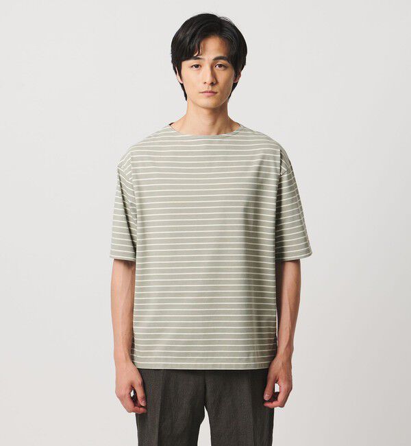UNITED ARROWS「ジャガード ボーダー バスクシャツ」|Tシャツ・カットソー|