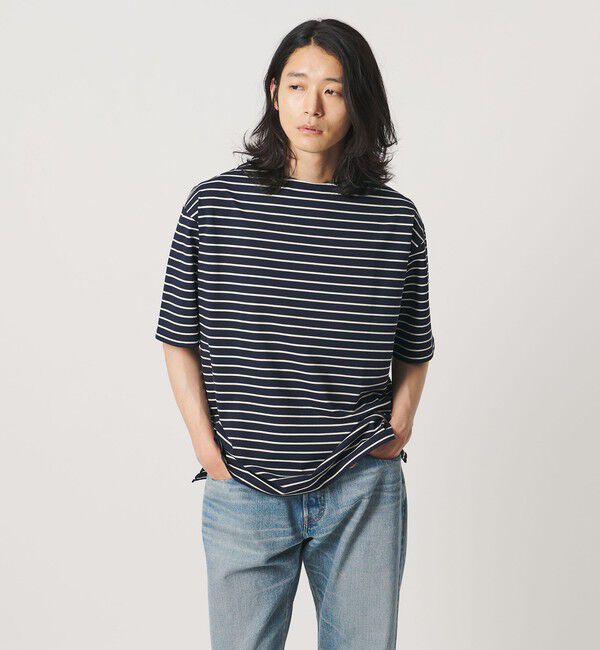 UNITED ARROWS「ジャガード ボーダー バスクシャツ」|Tシャツ・カットソー|