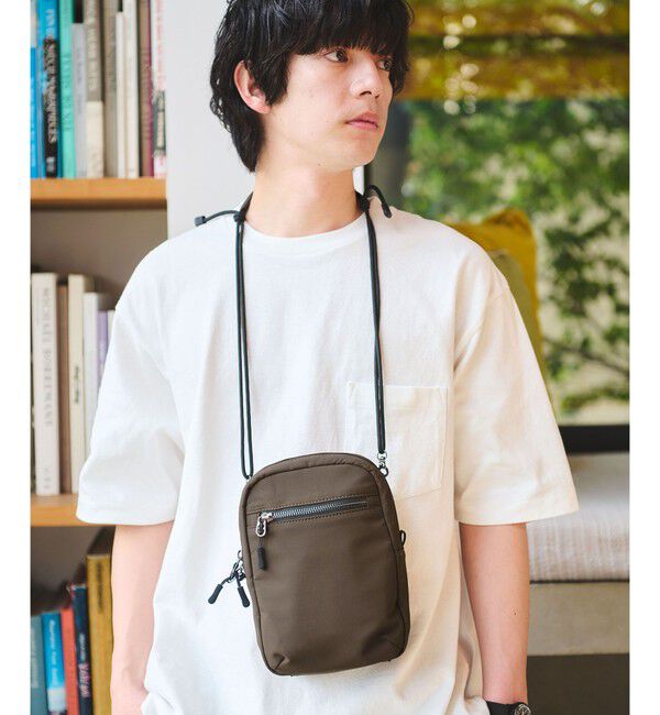 UNITED ARROWS green label relaxing「【WEB限定】マット リップストップ ミニ ショルダー バッグ -撥水-」|ショルダー・メッセンジャー|DK.BROWN