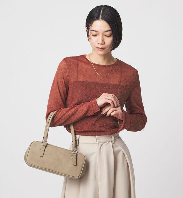UNITED ARROWS green label relaxing「シャーリング シアー ロングスリーブ プルオーバー カットソー」|Tシャツ・カットソー|MD.BROWN